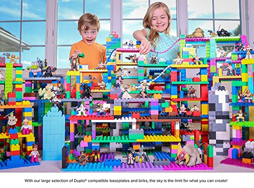 Strictly Briks Toy Building Block - Big Briks Set-Large Building Blocks for Ages 3 Years & Up, 24 Rainbow Colors, 204 Pc