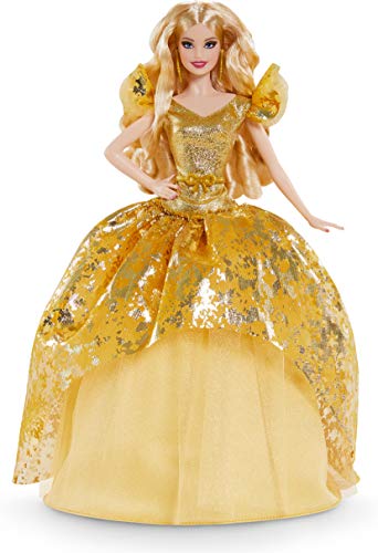 2020 Holiday Barbie Doll in Golden Gown
