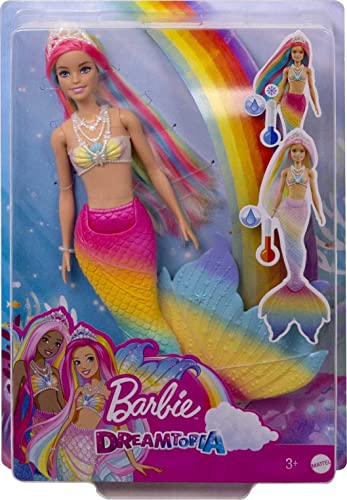 Rainbow Hair Mermaid Barbie Doll for Kids