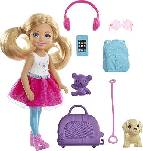 Barbie Travel Set with Chelsea and Puppy