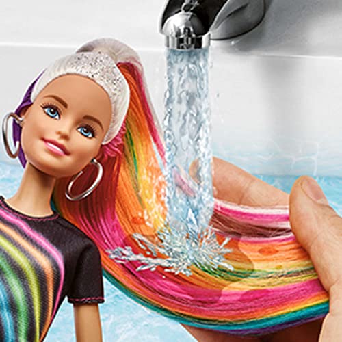 Rainbow Sparkle Barbie with extra long hair