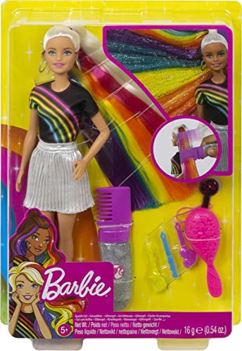 Rainbow Sparkle Barbie with extra long hair