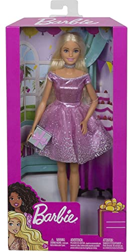 Barbie Birthday Doll with Glitter Dress and Accessories