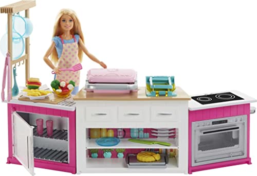 Barbie Kitchen Playset with Doll & Accessories