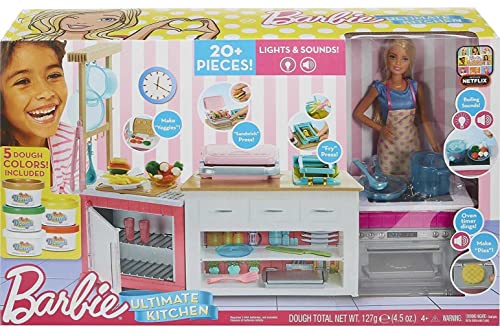 Barbie Kitchen Playset with Doll & Accessories