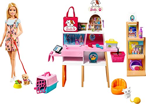 Barbie Pet Boutique Playset with Accessories & Color-Change Grooming