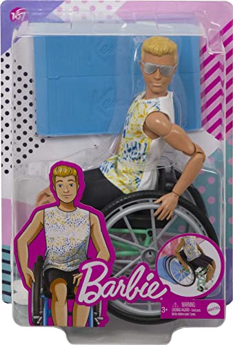 Barbie Ken Fashion Doll with Wheelchair & Ramp