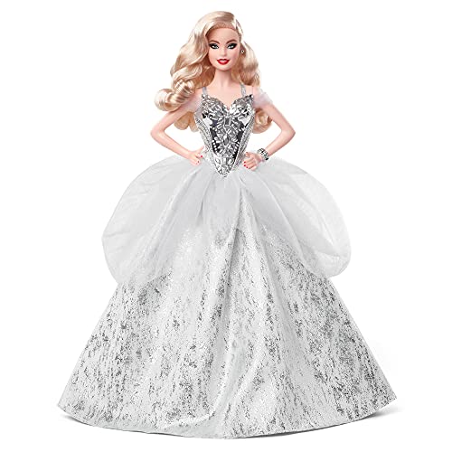 2021 Barbie Holiday Doll in Silver Gown