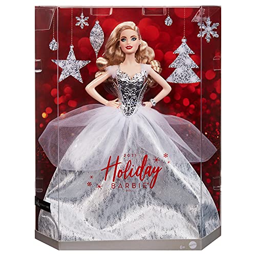 2021 Barbie Holiday Doll in Silver Gown