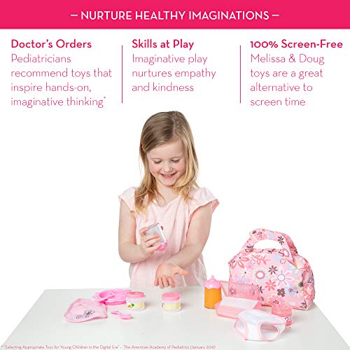 Melissa & Doug Doll Feeding Set, Pink (8 pcs)