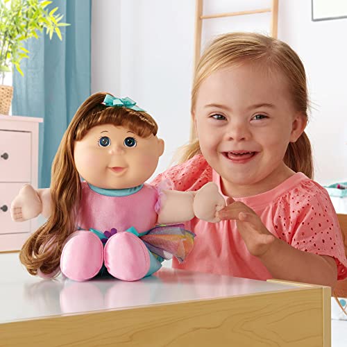 Cabbage Patch Kids Deluxe Toddler Style ‘N Play - 11-Inch CPK Doll - Hair Really Grows - Brunette, Hazel Eyes - Style Hair with Hairbrush, Barrettes, Hair Extensions - Grow Your Cabbage Patch