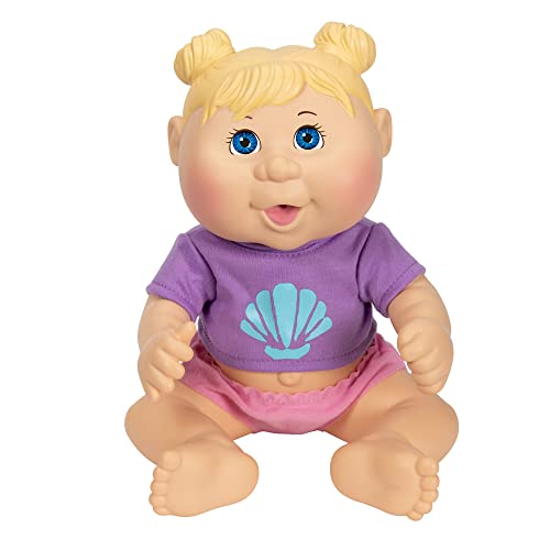 Cabbage Patch Kids Drink N Wet Newborn - Splash N Reveal Mermaid - 11inch Newborn Classic CPK Dolls - Sculpted Blonde Hair Magically Turns Pink – 2 Fashions – Grow Your Cabbage Patch