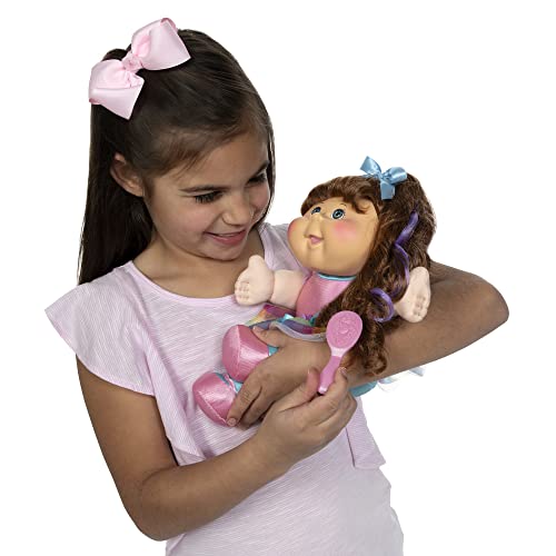 Cabbage Patch Kids Deluxe Toddler Style ‘N Play - 11-Inch CPK Doll - Hair Really Grows - Brunette, Hazel Eyes - Style Hair with Hairbrush, Barrettes, Hair Extensions - Grow Your Cabbage Patch