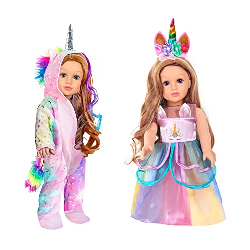 Unicorn Doll Clothes for 18-inch Dolls - Pink