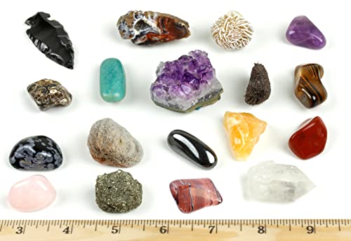 Geology Gem Kit with 18 Stones and Book