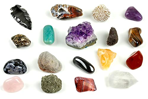 Geology Gem Kit with 18 Stones and Book