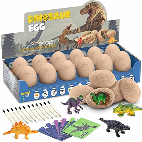 Excavation Toy with 12 Unique Dinos for Kids