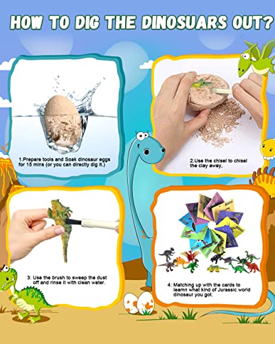Excavation Toy with 12 Unique Dinos for Kids