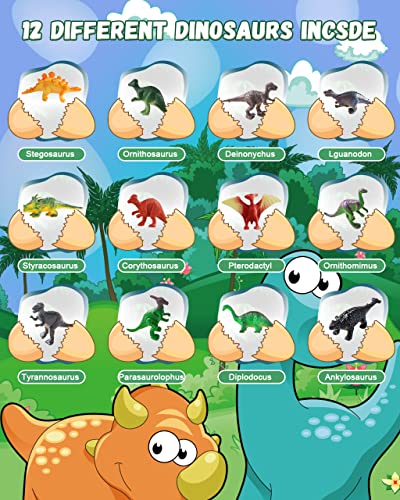 Excavation Toy with 12 Unique Dinos for Kids