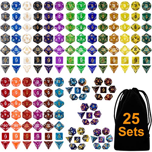 175-piece D&D dice with 25 colors