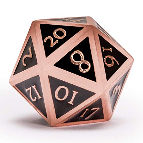 Copper Rose Metal Dice Set with Case