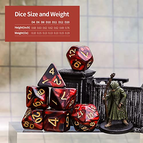 35-Piece Double-Color Polyhedral Dice Set for Kids
