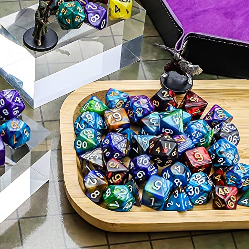 35-Piece Double-Color Polyhedral Dice Set for Kids