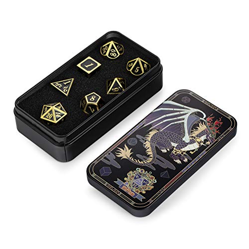 Metal D&D Dice Set with Gift Box