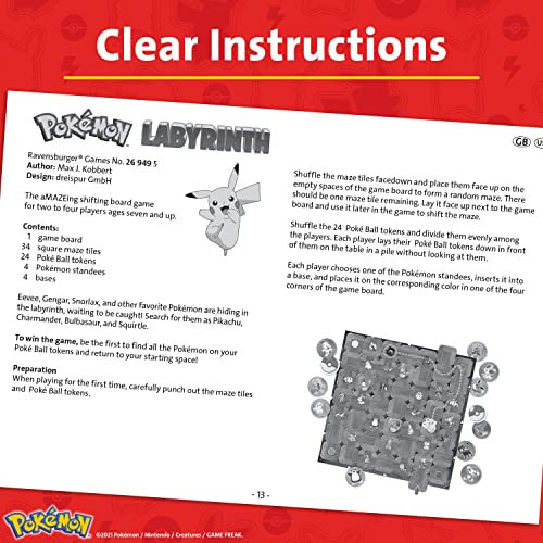 Pokémon Labyrinth Board Game - Fun for All Ages