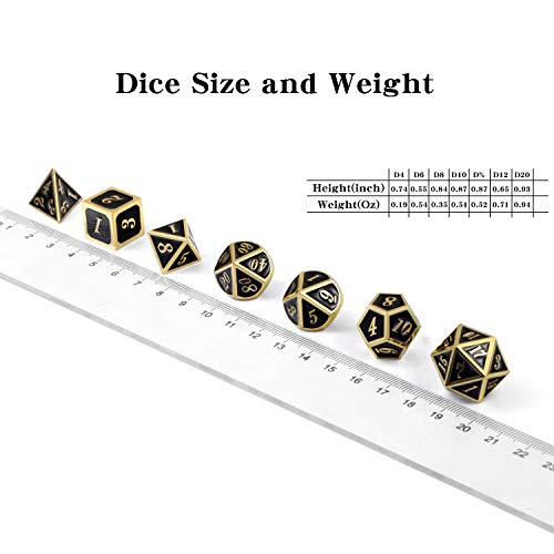 Metal D&D Dice Set with Gift Box