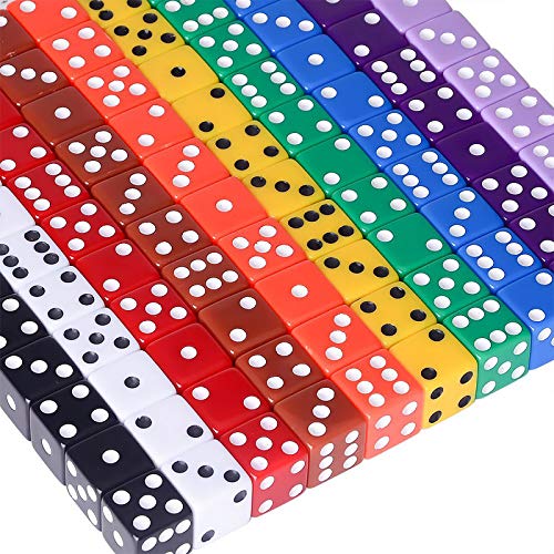 100 Piece Square Corner Dice Set with Bag