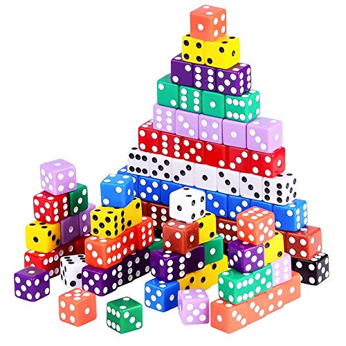 100 Piece Square Corner Dice Set with Bag