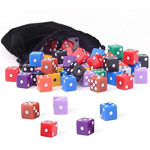 100 Piece Square Corner Dice Set with Bag