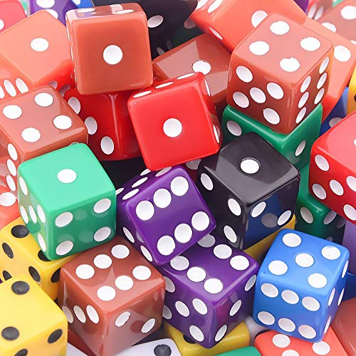 100 Piece Square Corner Dice Set with Bag