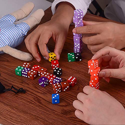 100 Piece Square Corner Dice Set with Bag