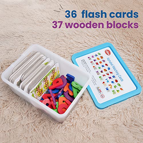 Educational Wooden Flash Cards & Block Set