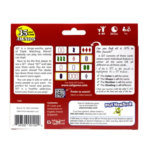 Visual Perception Family Card Game - Ages 8+
