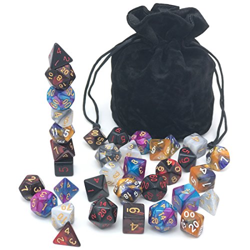 Polyhedral dice set for Dungeons and Dragons