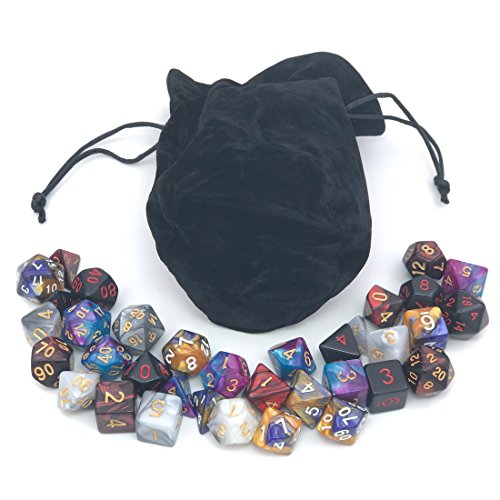 Polyhedral dice set for Dungeons and Dragons