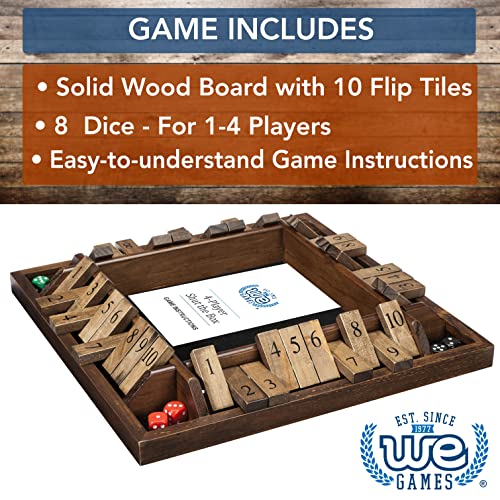 Family-friendly Shut the Box Wooden Game
