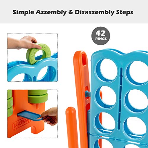 Jumbo 4-in-a-Row Game Set for Kids & Adults