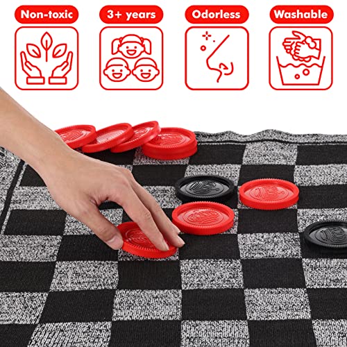 Jumbo 3-in-1 Checkers TTT Set for all Ages