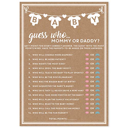 Baby Shower Games Set - Gender Neutral, Fun & Unique