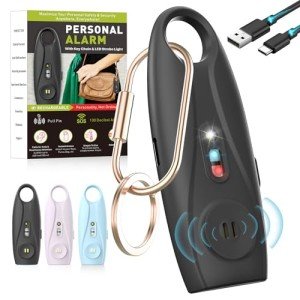 Rechargeable Personal Safety Alarm with Strobe Light