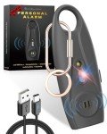 Rechargeable Personal Safety Alarm with Strobe Light