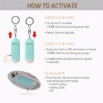 Sky Blue Personal Safety Alarm with Siren & Light