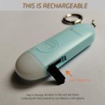 Sky Blue Personal Safety Alarm with Siren & Light