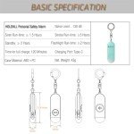 Sky Blue Personal Safety Alarm with Siren & Light