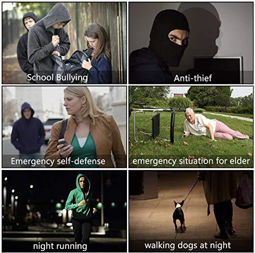 Personal Alarm for Women, 10 Packs 140DB Emergency Self-Defense Security Alarm Keychain with LED Light for Women Kids and Elders (Black & White)