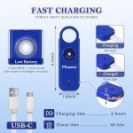 Rechargeable Personal Safety Alarm Keychain - 2 Pack